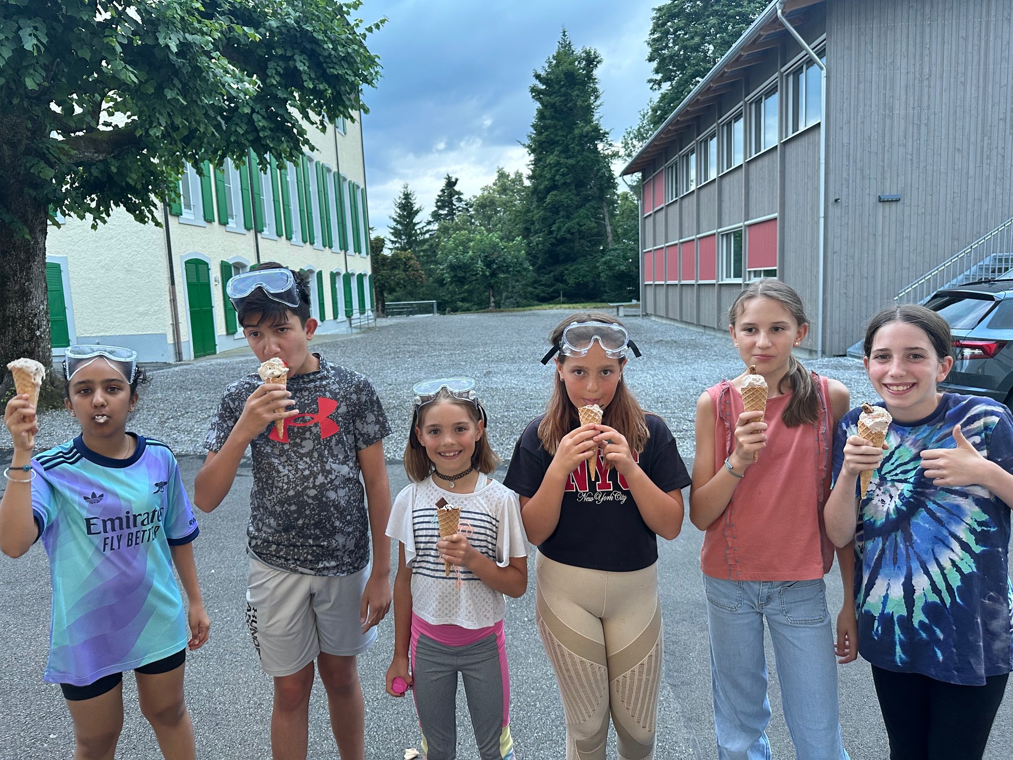 Kids enjoying ice cream