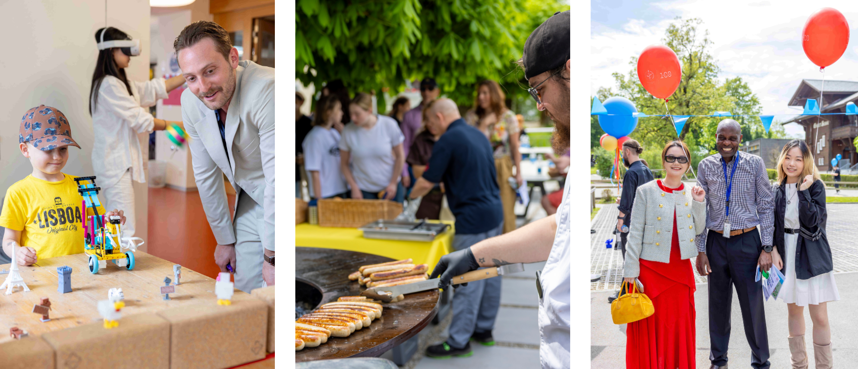 Three photos of Montana's 100-year anniversary day.